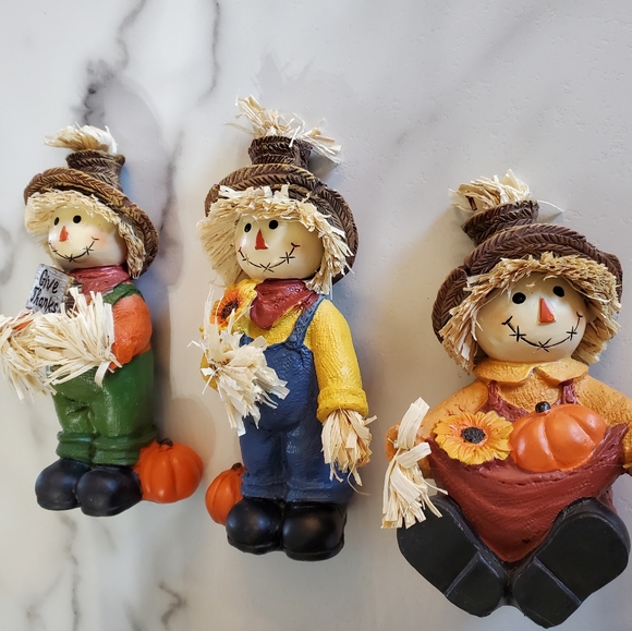 Fall Scarecrows Shelf Sitters 3 Piece Figurine Set - Picture 5 of 12